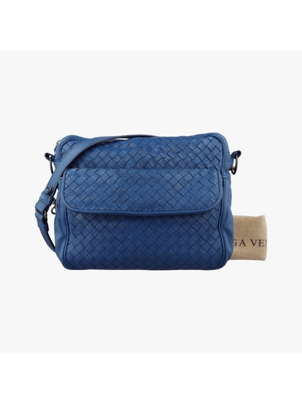 Bottega Veneta Intrecciato Blue Lambskin
